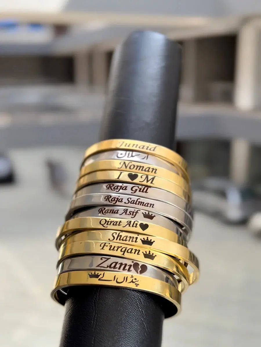 Kara Bracelet Bangle for Men & Women Custom Engraved