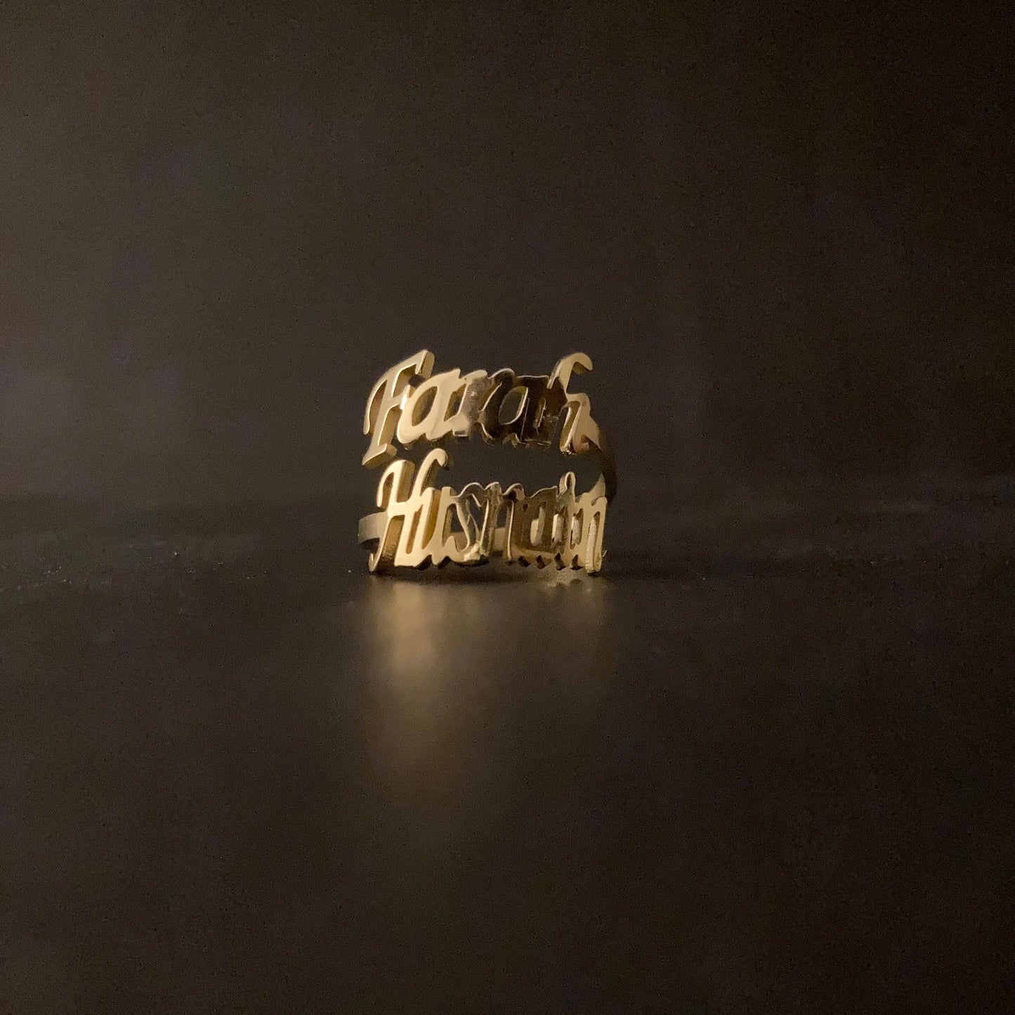 Double Name Ring - Customized Adjustable