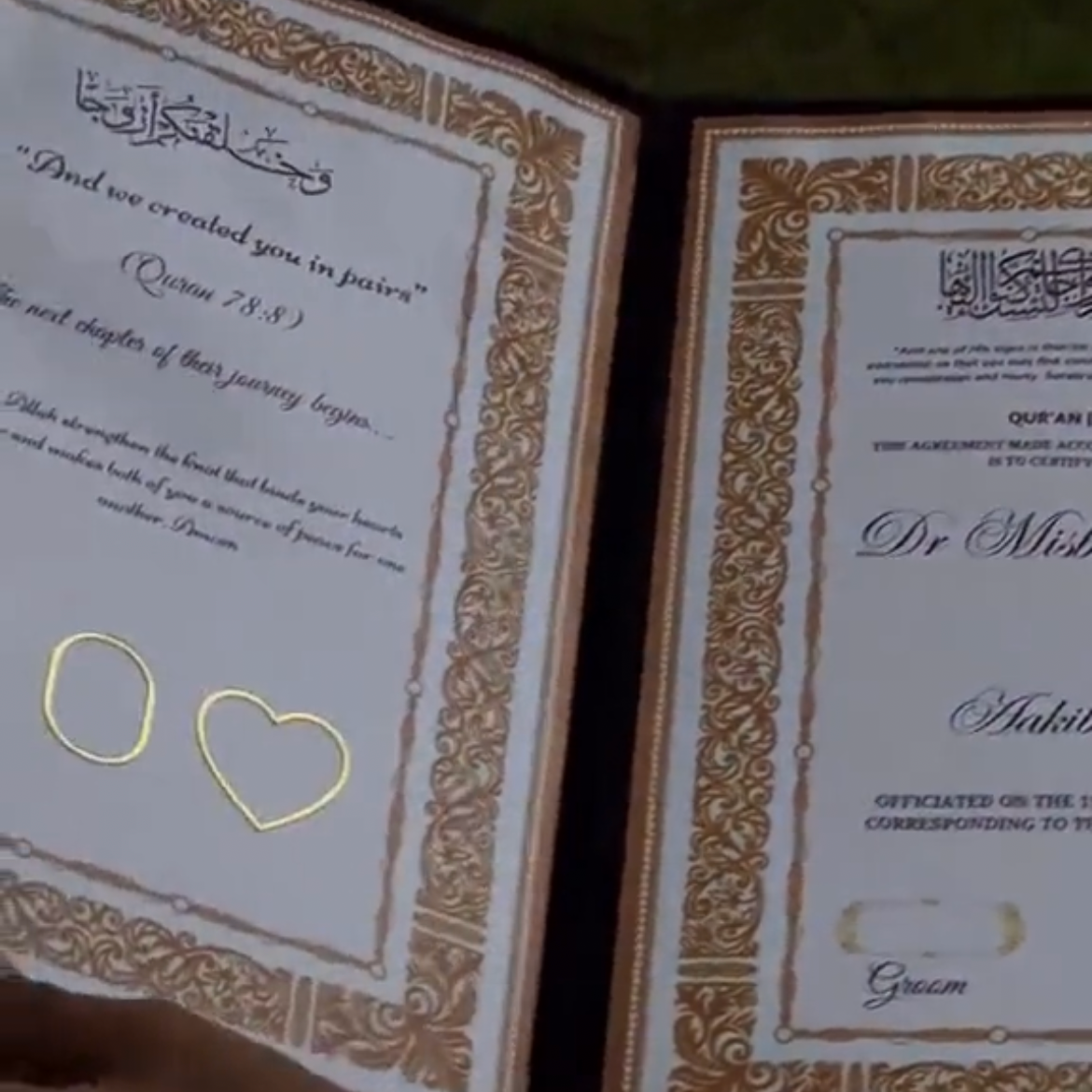 Nikkah Booklet with Pen