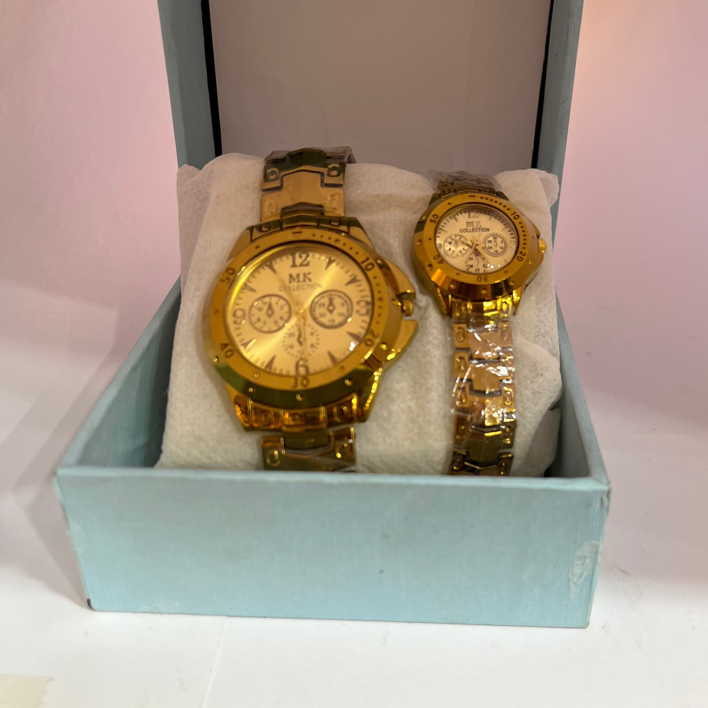 Luxury Golden Couple Watch Set