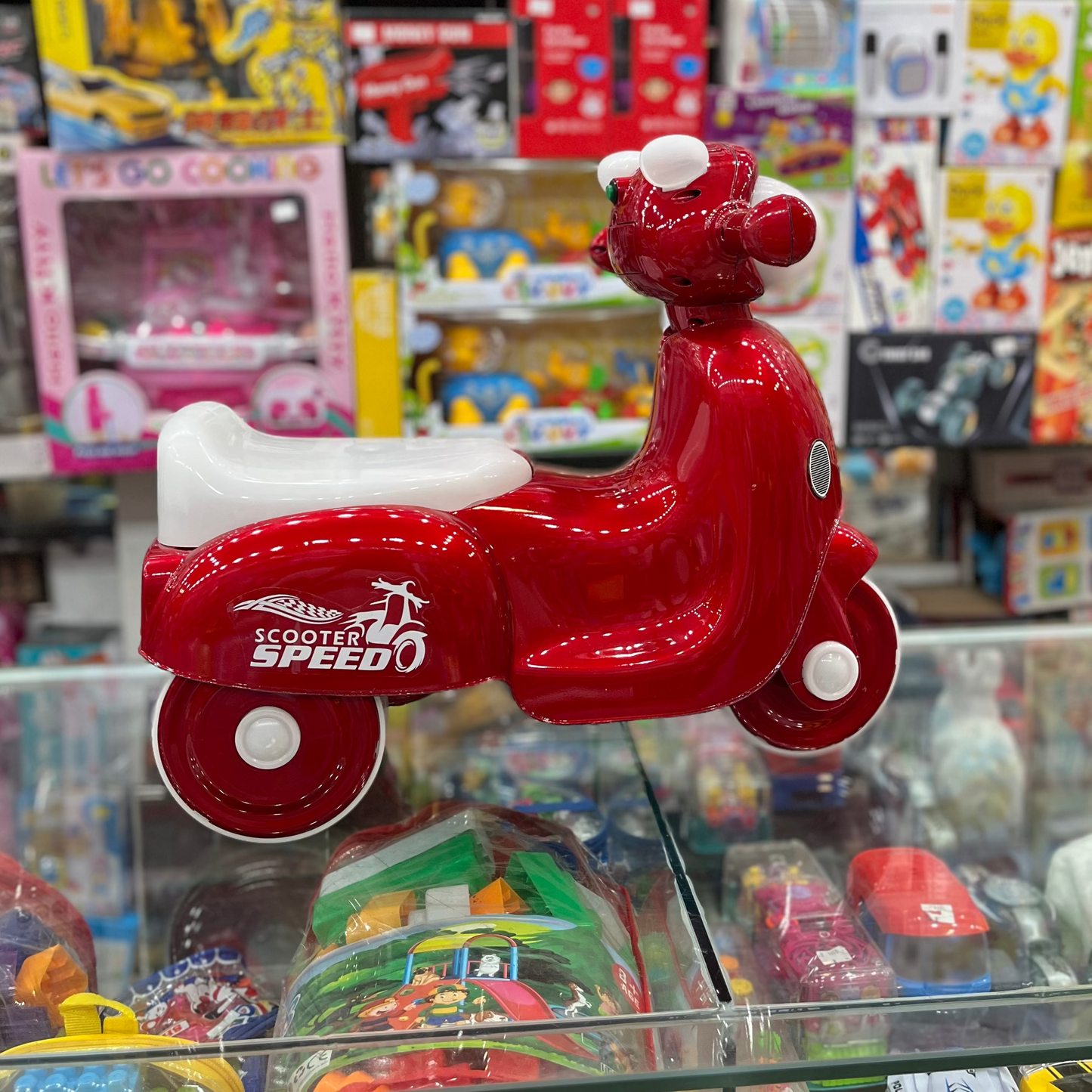 Kids Ride-On Red Scooter Toy – Fun & Stylish Mini Bike