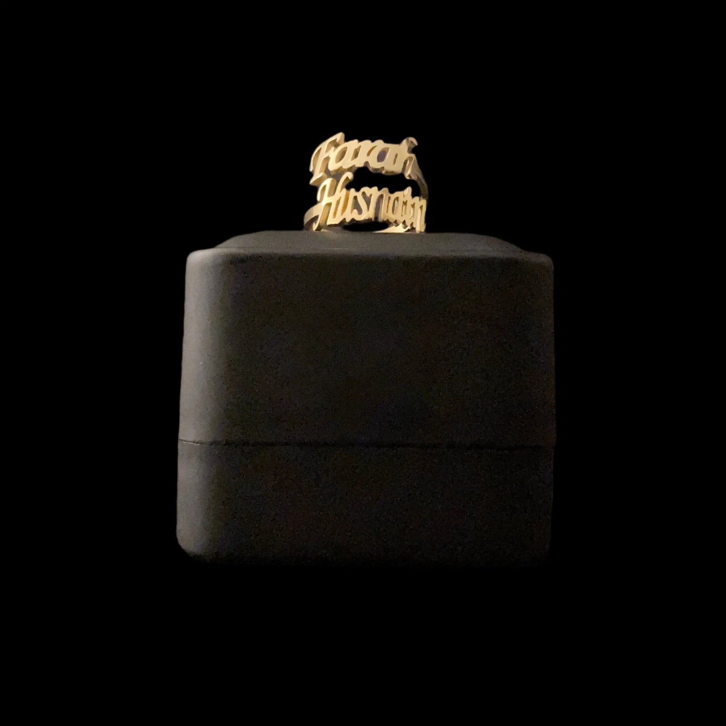 Double Name Ring - Customized Adjustable