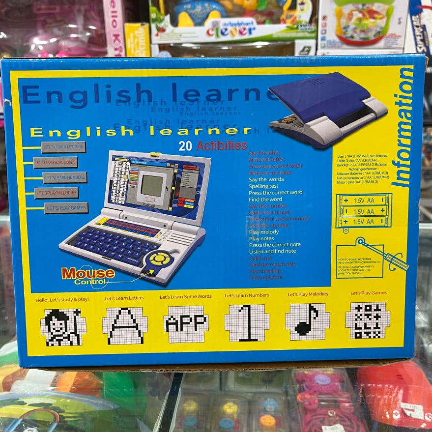 Smart English Learner Kids Laptop – 20 Activities Educational Toy