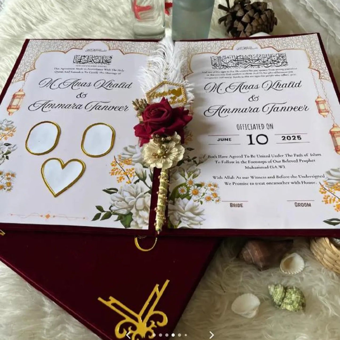 Nikkah Booklet with Pen