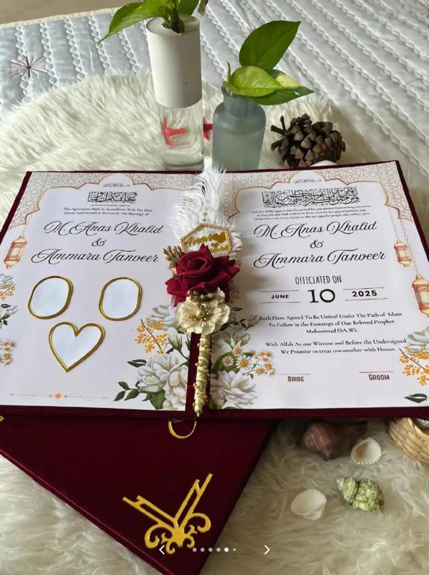 Nikkah Booklet with Pen