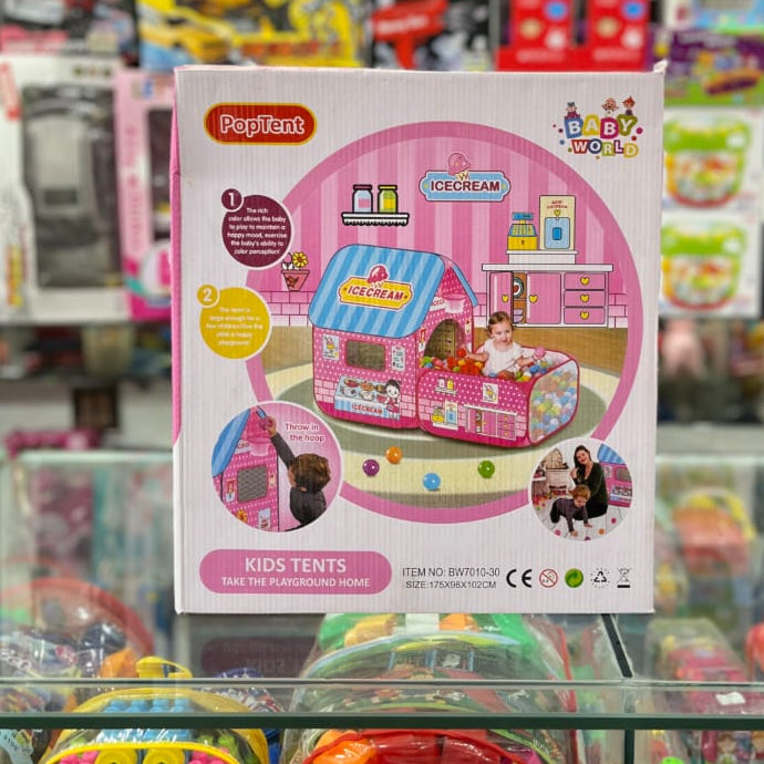 Play Tent Kids Ice Cream Shop Playhouse