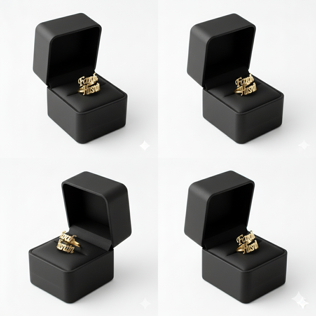 Double Name Ring - Customized Adjustable