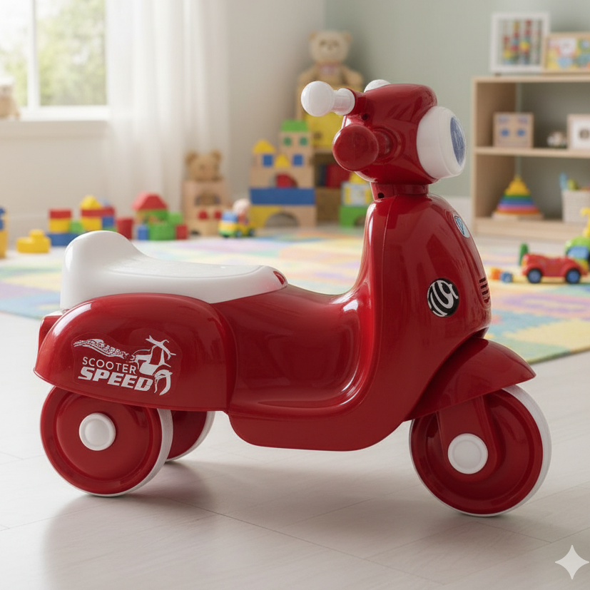 Kids Ride-On Red Scooter Toy – Fun & Stylish Mini Bike