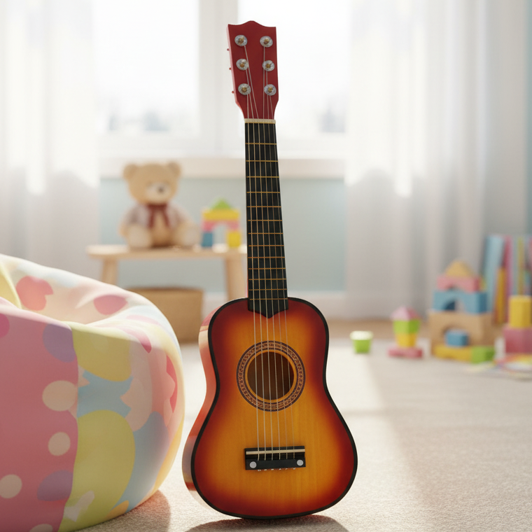 MelodyCraft Junior Acoustic Guitar – Sunburst Edition - Original Wood