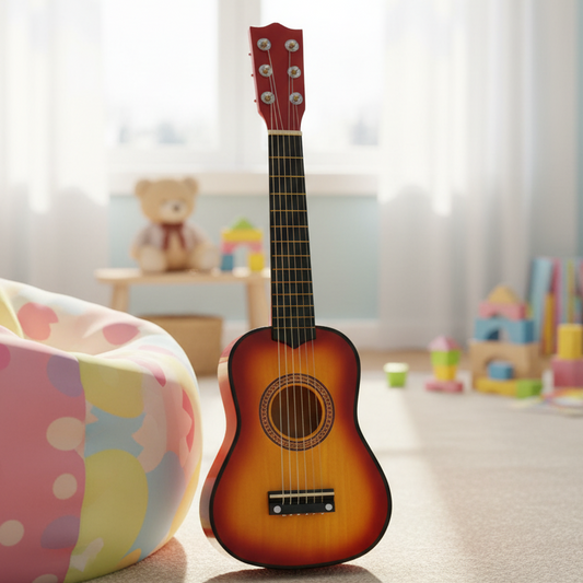 MelodyCraft Junior Acoustic Guitar – Sunburst Edition - Original Wood