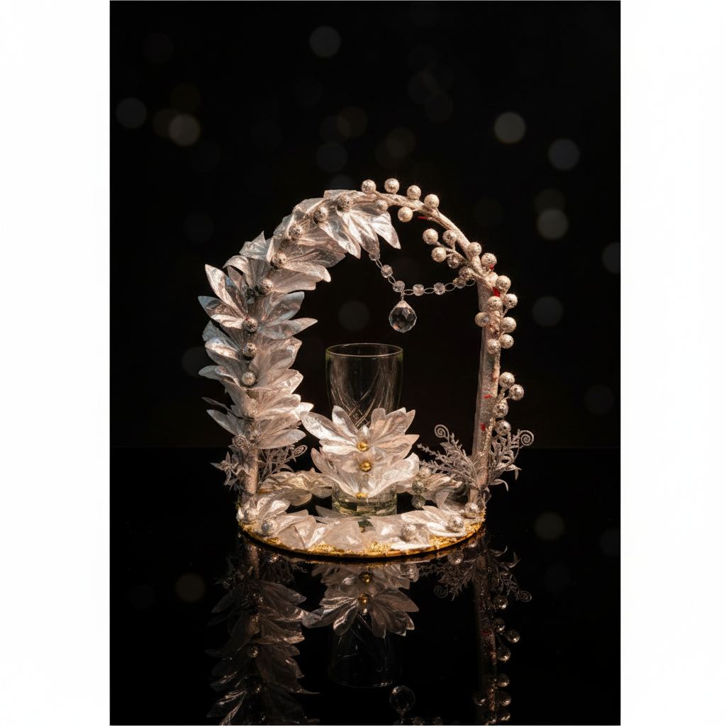 Silver Petal Doodh Pilai Glass