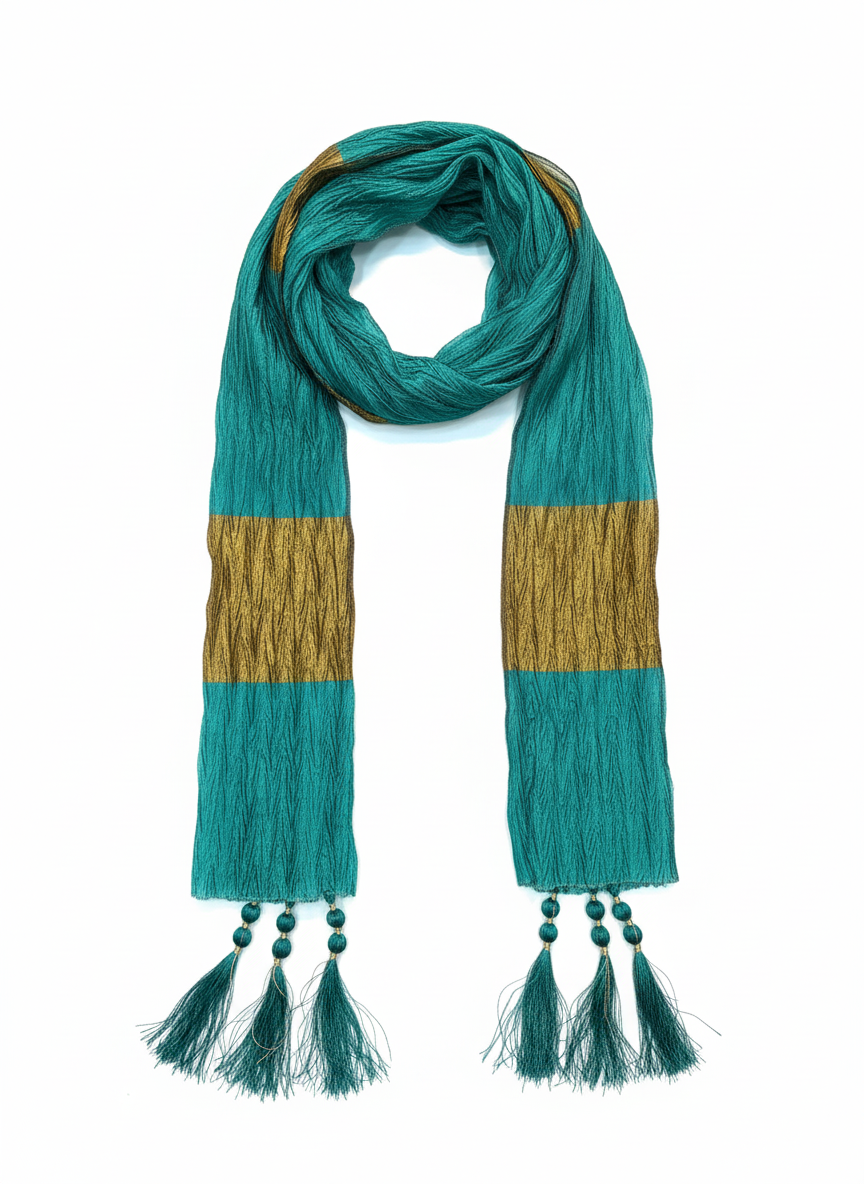 Crinkle Tassel Dupatta Scarf