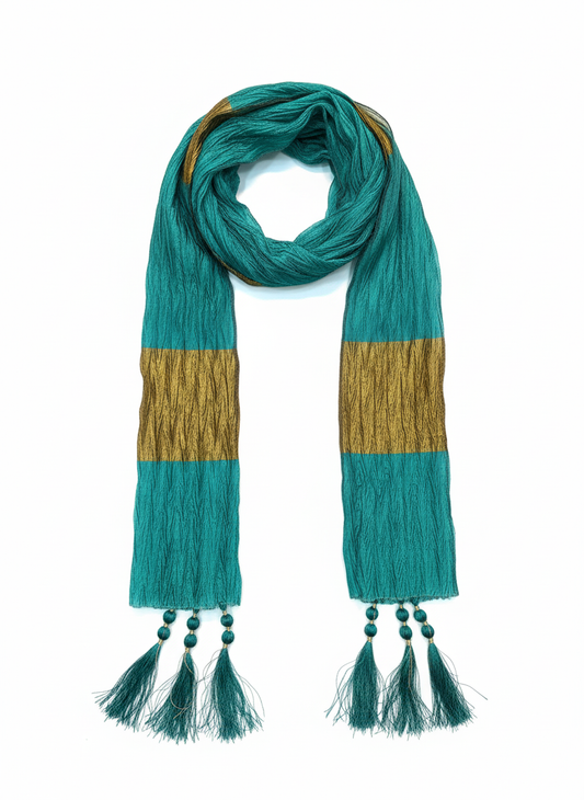 Crinkle Tassel Dupatta Scarf