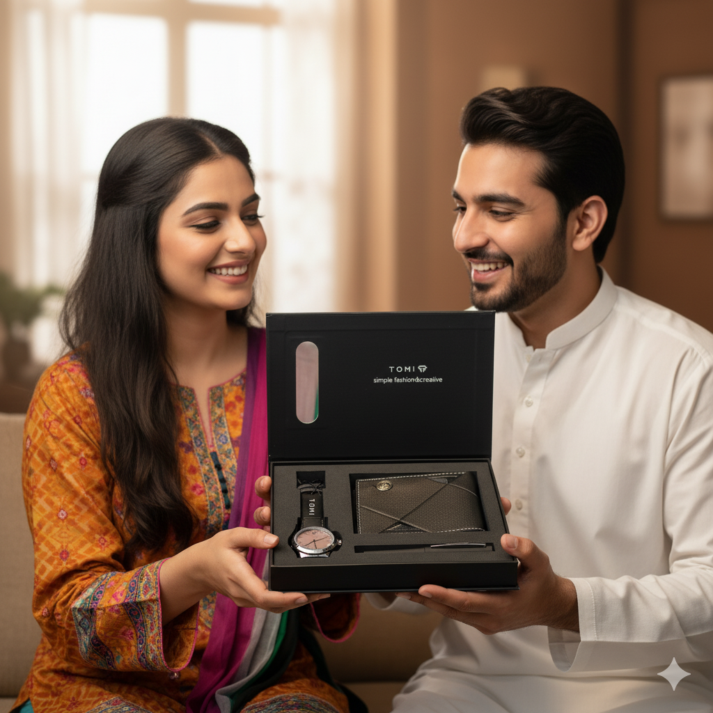 TOMI Premium Gift Set – Watch, Wallet & Pen Combo for Men