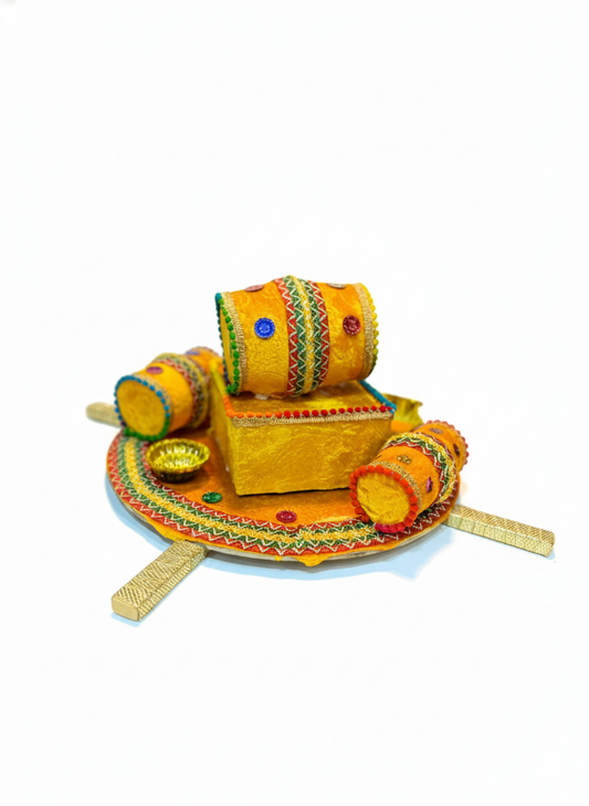 Mehndi Thaali (Mehndi Plate / Rasam Thaal / Dholki Plate)