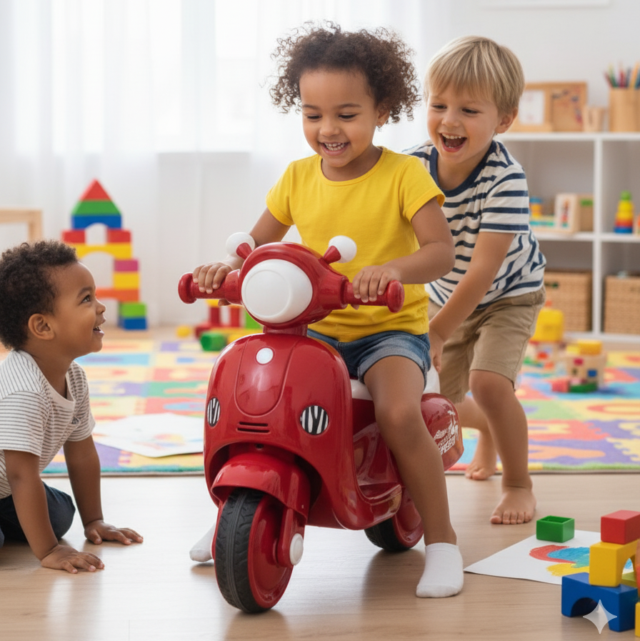 Kids Ride-On Red Scooter Toy – Fun & Stylish Mini Bike