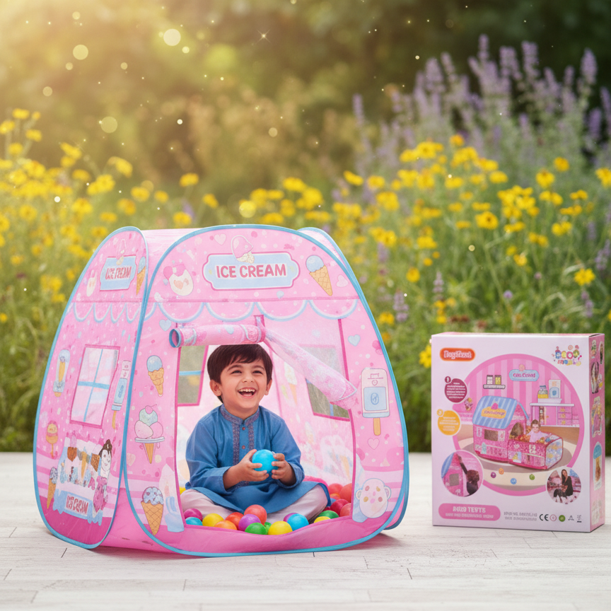 Play Tent Kids Ice Cream Shop Playhouse