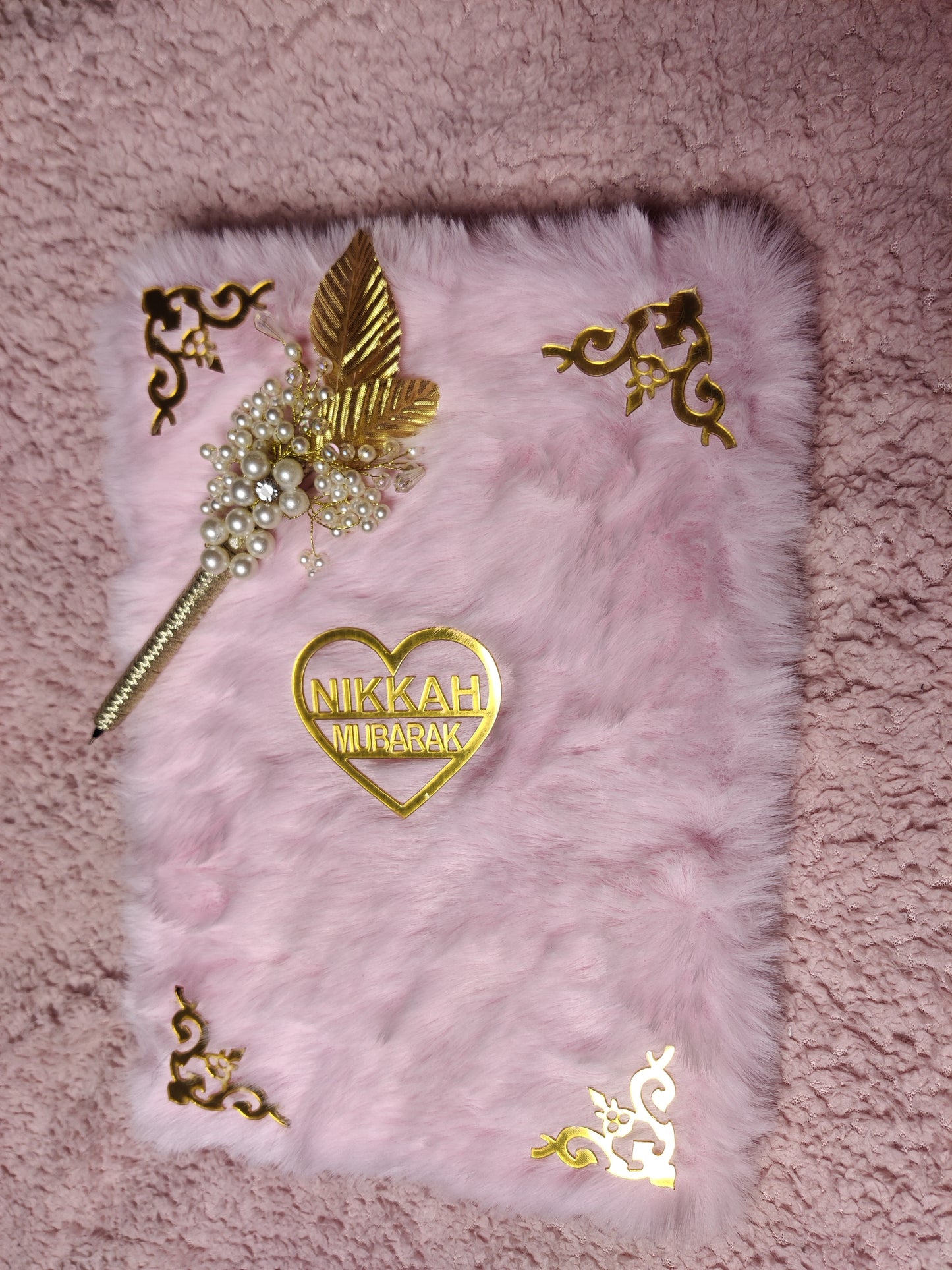 Premium Fur Customized Nikah Nama Booklet With Pen
