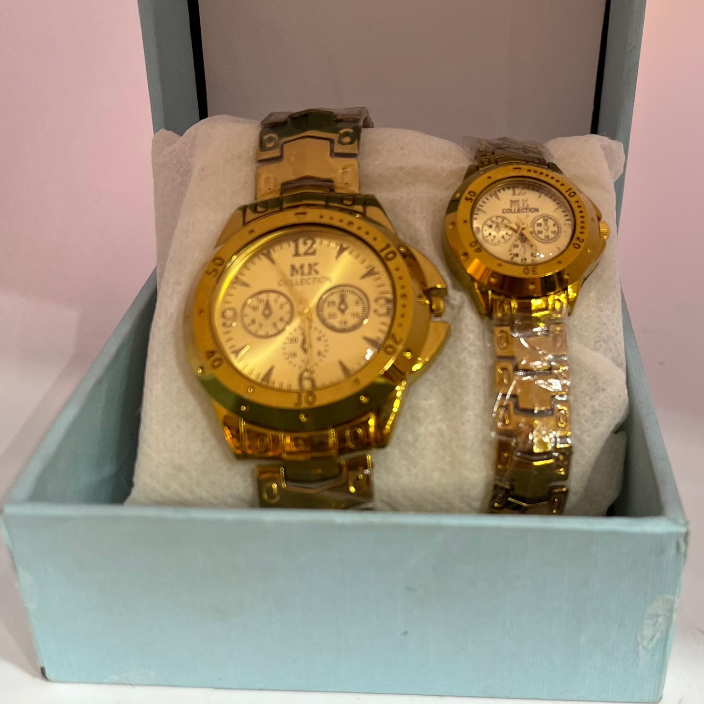 Luxury Golden Couple Watch Set